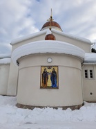 Valamon luostarin Pyhät isät Sergei ja Hermanni.(Kuva Anu Piironen)