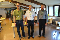 Paltamon 2020, miesten tikkakisasarjan voittajakolmikko, kuva AP.