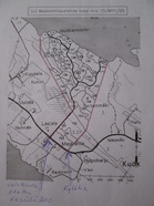 Kerimäen alueen uuden kartan keskellä vahvennettu kylätie Kuokkalassa