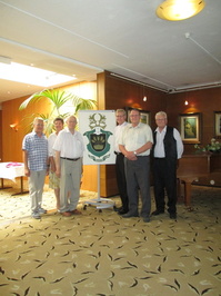 Sukuseuran sukujuhlien valmistelutyöryhmä Reino, Mirja, Sakari, Pentti, Eero ja Eino Haverinen.(kuva:anupii)