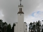 Paltamon kirkko pyhäaamuna 26.7.2020, kuva Anu Piironen