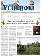 Artikkeli Vuolijoki lehden etusivulla